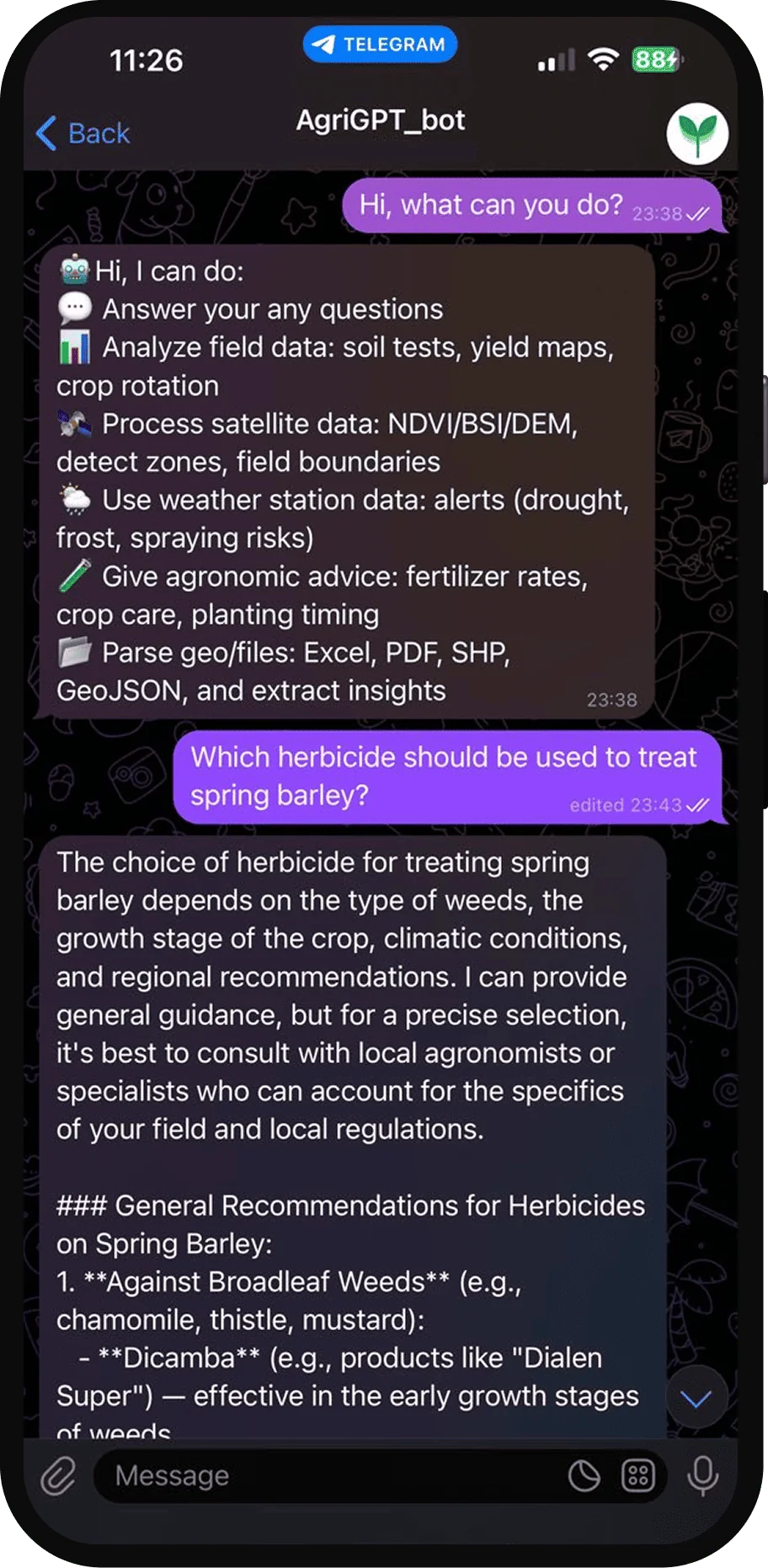 AgriGPT on phone